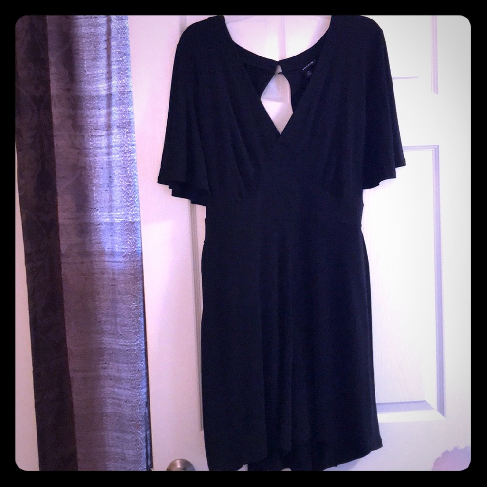 Torrid Black Jersey knit flutter Romper